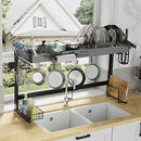 SINOART Expandable Dish Drainer Over The Sink, Drying Rack, Stainless Steel - Brand New