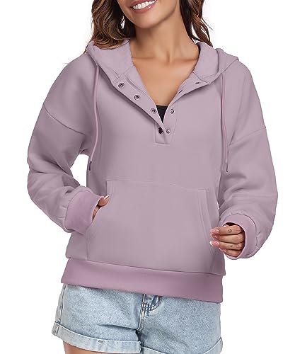 FKEEP WOMEN HOODIES CASUAL BUTTON DOWN SWEATSHIRT DRAWSTRING FALL WINTER - M/L - Brand New
