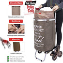 DBEST PRODUCTS STAIR CLIMBER LAUNDRY TROLLEY DOLLY - BROWN - Like New