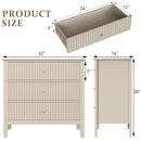RoyalCraft BEIGE FLUTED 3 DRAWER DRESSER 32"D x 32"W x 30"H - BEIGE - Like New