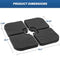 YSSOA 176LB CAPACITY 4-PIECE CANTILEVER PATIO UMBRELLA BASE - BLACK - Like New