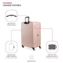 SWISSGEAR WANDERLUST PRO LIGHTWEIGHT HARDSIDE LUGGAGE 3-PIECE SET - PINK - Like New