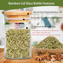 SLifeJars Bamboo Lids Glass Jars 32 oz 8 pcs Storage Containers B0B65M9DKK - Brand New
