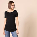 AMAZON ESSENTIALS WOMEN'S SCOOPNECK TUNIC TOP, 2 PACK, SIZE L - BLACK/DARK PINK - Brand New