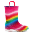 BOCCA KIDS RAINBOW RAIN BOOTS FOR TODDLER GIRLS  - SIZE: YOUTH 1 - RAINBOW - Like New