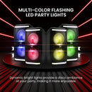 PYLE PORTABLE BLUETOOTH PA SPEAKER 600W RECHARGEABLE LED LIGHTS KARAOKE - BLACK - Like New