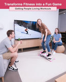 HOPHORSE BALANCE BOARD FOR ADULTS SKI SIMULATOR BALANCE BOARD - WHITE/PINK - Like New