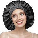 YFONG Double Layered 100% Silk Bonnet 22 Momme Pure Mulberry Silk Sleep Cap, L - Like New