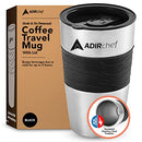 ADIRCHEF TRAVEL COFFEE MUG 15 OZ INSULATED BPA FREE STAINLESS STEEL - BLACK - Like New
