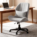 ZZW Criss Cross Chair with Wheels Wide Cross Legged Office Chair Light Gray - Like New