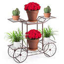 SORBUS GARDEN CART STAND FLOWER POT PLANT HOLDER 6 TIERS PARISIAN BRONZE - Like New
