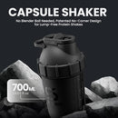 SHAKESPHERE Tumbler Protein Shaker Bottle BPA-Free 24oz Black - Like New