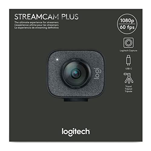 LOGITECH FOR CREATORS STREAMCAM PREMIUM WEBCAM FOR CREATORS, VU0054 – GRAPHITE - Like New