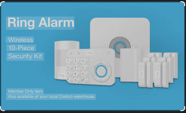 RING ALARM WIRELESS HOME SECURITY 10 KIT (1ST GEN) - WHITE - Like New