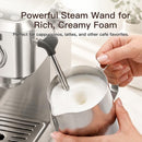 MEGAWISE 20-BAR ESPRESSO MACHINE 40.6OZ TANK MILK FROTHER - SLIVER - Brand New