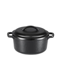 AMAZON BASICS ROUND PRE-SEASONED CAST IRON DUTCH OVEN POT, 2QT, KA2QT - BLACK - Like New