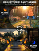 ANMEIX SOLAR CHRISTMAS LIGHTS OUTDOOR UPGRADED SOLAR TORCH LIGHTS 4 PACK BLACK - Like New