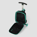 ROLL RIDER SOFTSIDE MEDIUM CHECKED SCOOTER SUITCASE - TEAL - Like New