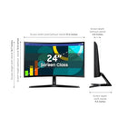 SAMSUNG 24" ESSENTIAL S3 (S36GD) SERIES FHD Fhd1800r Computer Monitor - BLACK - Like New