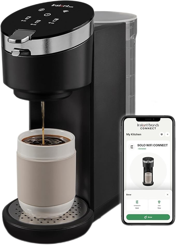 Instant Solo WIFI Connect Single Serve Coffee Brew 8 to 12oz SSCM-2000 - Black Like New