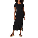 AMAZON ESSENTIALS WOMEN'S CREWNECK MAXI DRESS DR193944 - SIZE: WOMEN L - BLACK - Like New