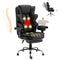 HOMREST 6-POINT MASSAGE OFFICE CHAIR HEAT ADJUSTABLE EXECUTIVE - Scratch & Dent