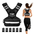 YES4ALL WEIGHTED VEST REFLECTIVE STRIP 20-32LBS E141 - BLACK - Like New