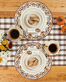 Hester & Cook Paper Placemat, Pad of 12 Die-Cut Thanksgiving China - Brand New