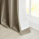 MADISON PARK EMILIA TWIST TAB LINED WINDOW CURTAIN, 50X108" - GRAY - Like New