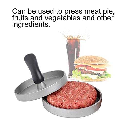 AMZCHEF BURGER MAKER ALUMINUM DIE CASTING BURGER PRESS NON STICK - BLACK/SILVER - Like New