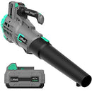 Litheli Cordless Leaf Blower 40V 2.0Ah Battery D07101550 - Gray/Green - Like New