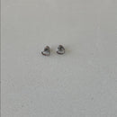 MARC BY MARC JACOBS LOVE EDGE HEART EARRING - SILVER - Brand New