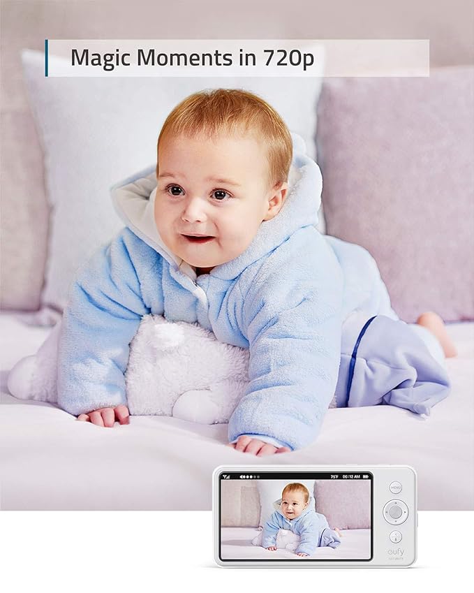 Anker Eufy Security Spaceview Pro 5" Screen Baby Monitor E83121D1 - White - Like New