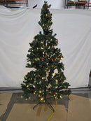 GENERIC CHRISTMAS TREE WITH PINE CONES AND BERRIES 2.1M (6.89FT) - GREEN - Like New