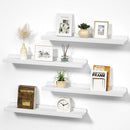LOVE-KANKEI WHITE LONG FLOATING SHELVES FOR WALL 24 INCH SET OF 4 - WHITE - Like New