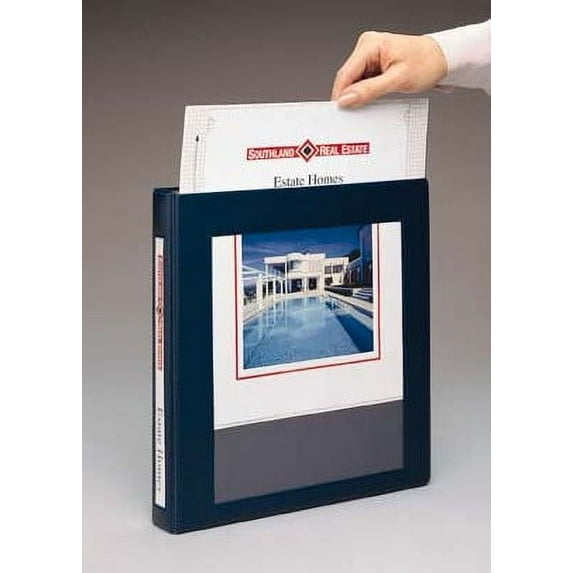 AVERY HEAVY-DUTY FRAMED VIEW BINDER, 1.5" EZD RINGS - NAVY - Like New