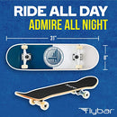 Flybar 31" Kids Skateboard, 7 Ply Maple Wood, Complete Skateboard - Block Navy - Brand New