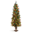 NATIONAL TREE COMPANY PRE-LIT ARTIFICIAL ENTRANCE CHRISTMAS TREE 5 FEET - GREEN - Like New