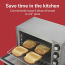 HAMILTON BEACH 1100 W 4-SLICE STAINLESS STEEL TOASTER OVEN 31401G - Silver - Like New