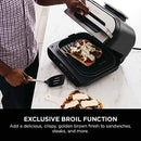 Ninja Foodi Smart XL 6-in-1 Indoor Grill with Air Fry NO BRUSH - Black/Black Like New