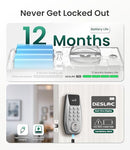 DESLOC KEYLESS ENTRY DOOR LOCK WITH VISUAL DISPLAY, AUTO LOCK - SILVER - Like New