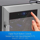 NutriChef PKTEWC18 15 Bottle Compressor Wine Cooler / Chiller SS - Brand New