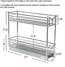HOUSEHOLD ESSENTIALS GLIDEZ 2‑TIER MULTIPURPOSE, CHROME FINISH - CHROME - Like New