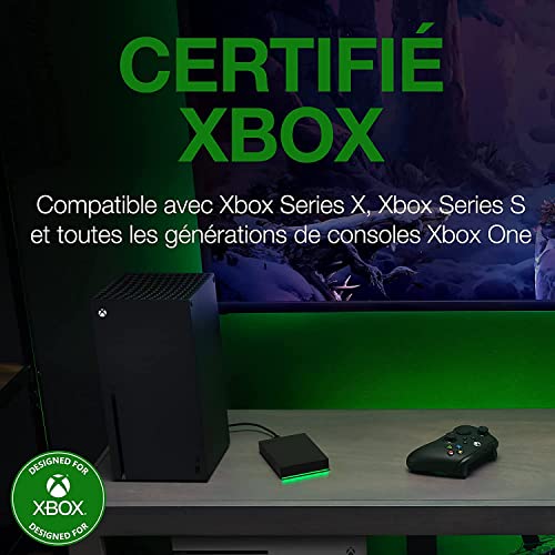 Seagate Game Drive STKX2000400 2TB Portable HDD, External, 5400 RPM, Black - Like New