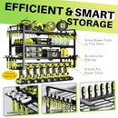 HIPIDIAN LARGE POWER TOOL ORGANIZER WALL MOUNT GARAGE CORDLESS TOOL - BLACK - Like New