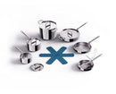JOSEPH JOSEPH SPACE STEEL 10-PIECE STAINLESS SET WITH LIDS 1000033 - STAINLESS - Like New