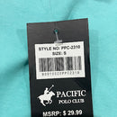 PACIFIC POLO CLUB MEN'S LONG SLEEVE - SIZE: MEN S - TEAL - Brand New