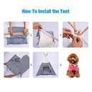 isYoung Pet Tent Bed Pet Teepee House for Cats, Dogs WashableB07FKYCMBF - Navy - Brand New