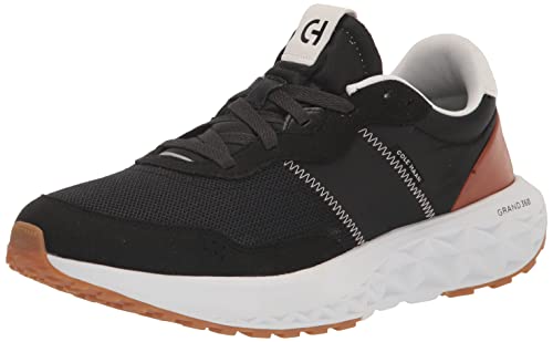 Cole Haan Men's Zerogrand All Day Runner Sneaker Black/Natural Tan/Optic White 9 - Like New
