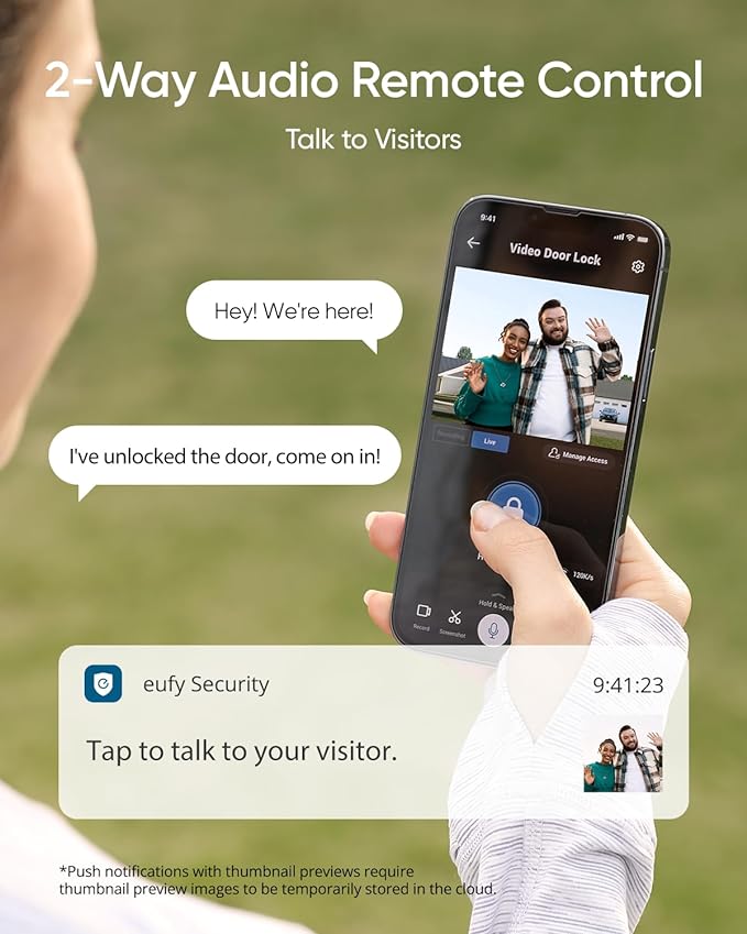 eufy Security Video Smart Lock S330 Chime 3-in-1 Camera+DoorbellT8530 - Black - Like New